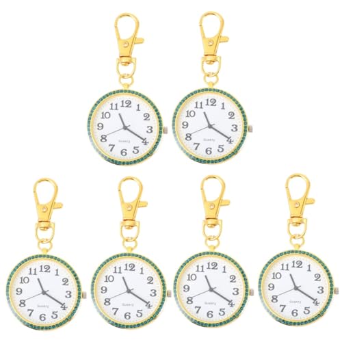 SAFIGLE 6 STK Taschenuhr Ring Digitale Herrenuhren Kette Damenkette Arzt hängende Uhr einfache Uhr heeloween Armbanduhr Kinder hochzeitsdirndl Watch Digitaluhr Schlüsselbund Zinklegierung von SAFIGLE