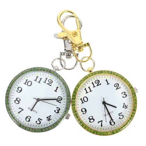 SAFIGLE 6 STK Taschenuhr Schlüsselanhänger Sehen Gürtel Schlüsselanhänger-Uhr Digitale Uhren Lustiger Schlüsselanhänger Freund Schlüsselbund Ringuhren Uhr-anstecknadel Zinklegierung von SAFIGLE