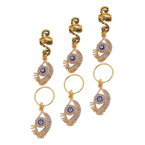 SAFIGLE 6 Stck Teiliges Dreadlock Haarschmuck Metallische Haarspiralen Ringe mit Augen für Zöpfe Stilvolle Haaraccessoires für für DIY Frisuren von SAFIGLE