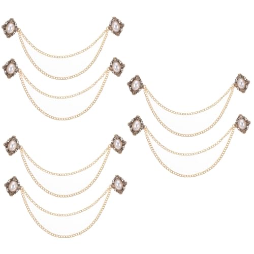 SAFIGLE 6 Stk Broschen für Männer elegante Brustnadeln Brosche für Hochzeitskleidung dekorative Stifte broschen für kleidung Pullover-Clip Kleidung Brosche Dekor Perle Kragennadel Strass von SAFIGLE