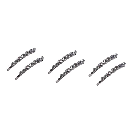SAFIGLE 6stücke Kristall Haarklammern Für Damen Stilvolle Haarspangen Für Jeden Anlass Langlebig Und Elegant Für Mädchen Und Frauen Schwarz von SAFIGLE