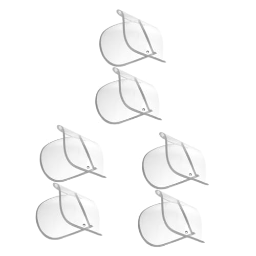 SAFIGLE 6stücke Regenhut Mit Abnehmbarem Visier Transparente Regenmantel Zubehör Für Gesichtsschutz Bei Outdoor-aktivitäten Wasserdichte Und Langlebige Kopfbedeckung Für Und von SAFIGLE