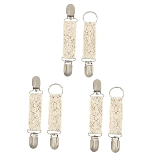 SAFIGLE 6 Stk Schalclip Taschenclip Maskenclip Hutclip für die Reise an der Tasche Tarot-Schlüsselanhänger haar spangen haarclips haarstecker Pullover-Clips Hemdklammern Baumwollfaden Weiß von SAFIGLE