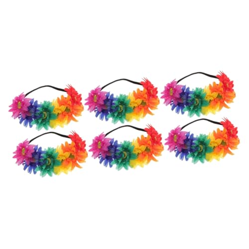 SAFIGLE 6 Stk Sonnenblumen-Stirnband Haargummis für Mädchen Haarschmuck für Frauen haar zubehör haircharm Tiara Haarbänder Haarschmuck aus Sonnenblumen frauen stirnband Chrysantheme Kranz von SAFIGLE