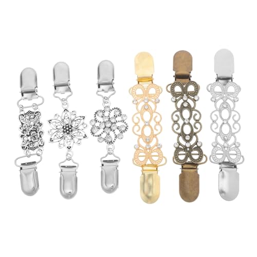 SAFIGLE 6 Stück Alloy Swirl Scarf Clip und Cardigan Connector für Frauen Vielseitig und Langlebig für Outfits und Schicke Anlässe von SAFIGLE