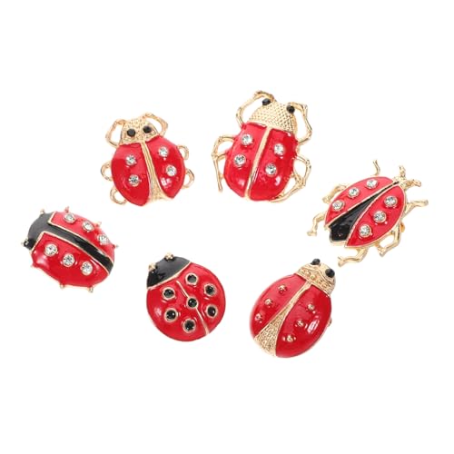 SAFIGLE 6 Stück Brosche mit Kristallen Niedliche Tier Emaille Anstecknadeln für Damen Modeaccessoires für Kleidung Taschen Hüte Besondere Anlässe von SAFIGLE