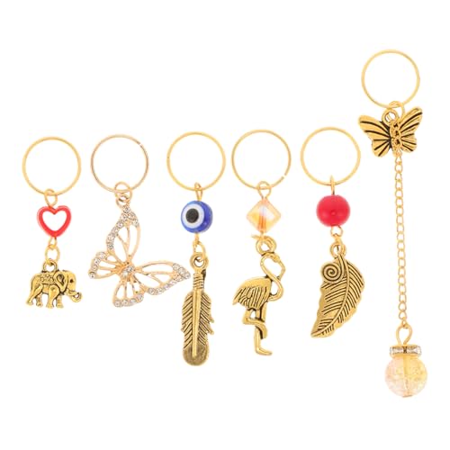 SAFIGLE 6stücke Haarspiralen Aus Zinklegierung Ringe Und Haarmanschetten Crystal Loc Haarschmuck Für Zöpfe Und Dreadlocks Vielseitige Haarschmuck-accessoires von SAFIGLE