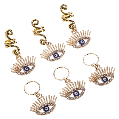 SAFIGLE 6 Stück Evil Eye Haarschmuck Teiliges Clip Haarringe für Einzigartige Schlangenform für Weihnachten und Festliche Anlässe mit Detaillierter Verarbeitung und Individuellem Stil von SAFIGLE