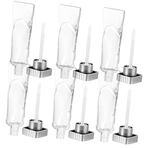 SAFIGLE 6 Stück Lipgloss Leere Rohre Minibehälter Multipack Lippenbalsam kosmetische Werkzeuge für Frauen nachfüllbarer Lippentubus Plastik von SAFIGLE