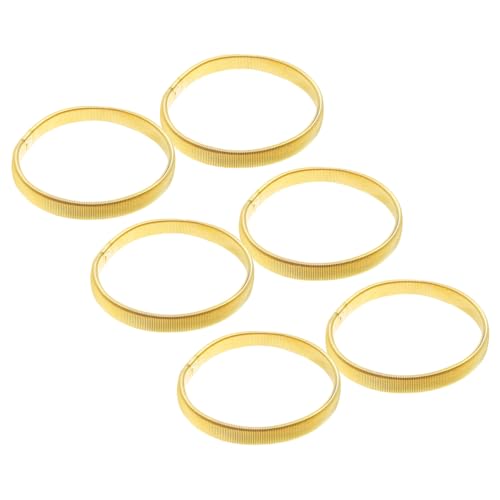 SAFIGLE 6 Stück Metall armreife Elastisch Dehnbar Herren Damen Ärmelhalter Rutschfeste Manschetten Robuster Metallarmband Shirt Sleeve Fixierband von SAFIGLE