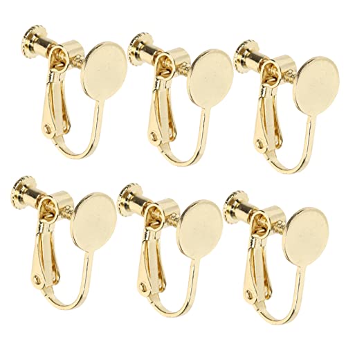 SAFIGLE 6 Stück Ohrclip Adapter für Piercings Hypoallergene Flache Clip Ohrring Basis Leicht DIY Ohrschmuck Gestalten Sicherer Halt Vielseitig Einsetzbar von SAFIGLE