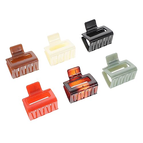 SAFIGLE 6 Stück Quadratische Haarklammern Rutschfeste Haarclips für Damen Haarstyling Werkzeug für Zuhause und Unterwegs für Make Up und Badewanne von SAFIGLE