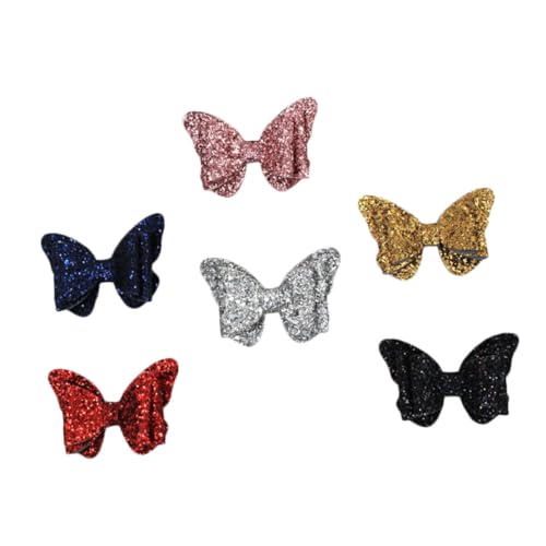 SAFIGLE 6stücke Haarschleifen Clips Mit Pailletten Für Junge Mädchen Mädchen Glitzer Haarspangen Kopfschmuck Für Kleinkinder Bögen Haarnadeln Für Alltag Und Feiertage von SAFIGLE