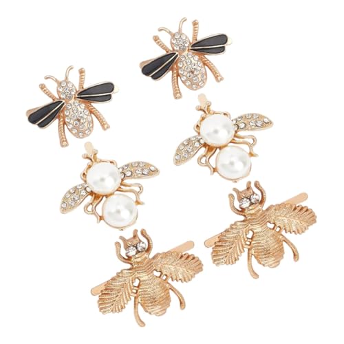 SAFIGLE 6 Stück Schuhclips Funkelnder Bienenschmuck – Stilvolle Metallschnallen Mit Zirkonia Und Perlen – Süße Schuhanhänger Für Party/Hochzeit/Freizeitkleidung von SAFIGLE