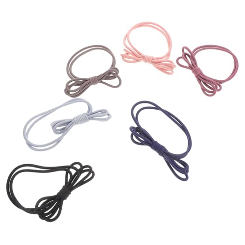 SAFIGLE 6 Stück Teiliges Elastische Haargummis mit Doppellagiger Schleife Hochdehnbar Knoten Design Ponytail Halter für Damen und Mädchen Bunte Mischung für Alltag und Party von SAFIGLE