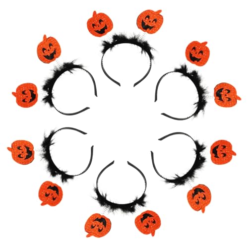 SAFIGLE 6 Stück Teiliges Halloween Haarreif mit Kürbis Design für Cosplay und Party Lustiges Accessoire für Erwachsene für Fotoshootings und Festliche Anlässe von SAFIGLE