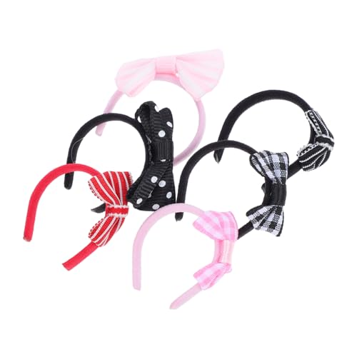 SAFIGLE 6 Stück Teiliges Miniatur Haarreifen Mini Schleifen Haarreifen Puppenzubehör Langlebige Haarschmuck Deko für Puppenhaus DIY für Puppenkleider und Bastelprojekte von SAFIGLE