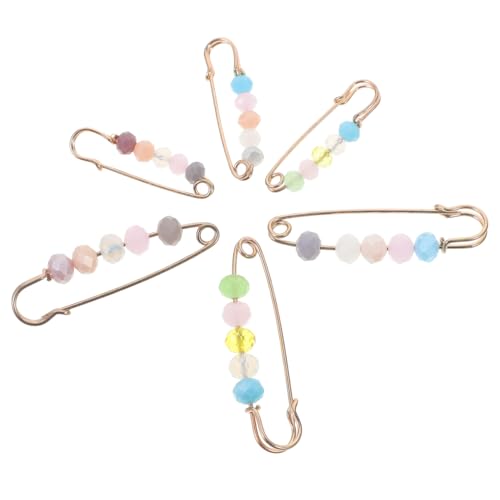 SAFIGLE 6 Stück Teiliges Taillen broschen aus Metalllegierung und Kunststoff Hosenknopf anstecknadeln zum Taillenverengen für Damen Vielseitig für Jeans Röcke Pullover und Schals Geeignet von SAFIGLE