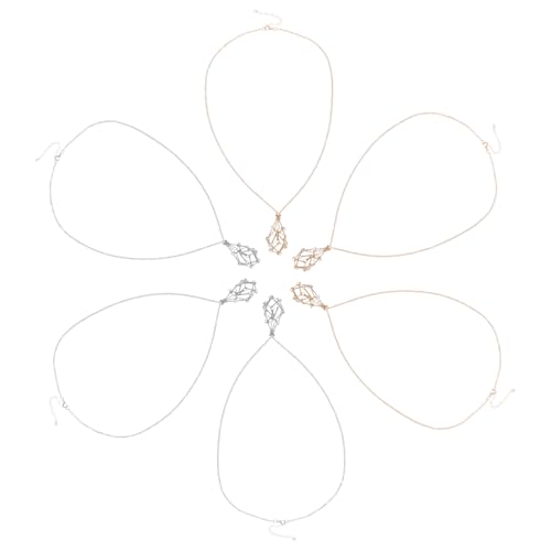 SAFIGLE 6 Stück Verstellbare Metallkette mit Kristallkäfig für Damen für Modebewusste Looks und Vielseitige Outfits von SAFIGLE