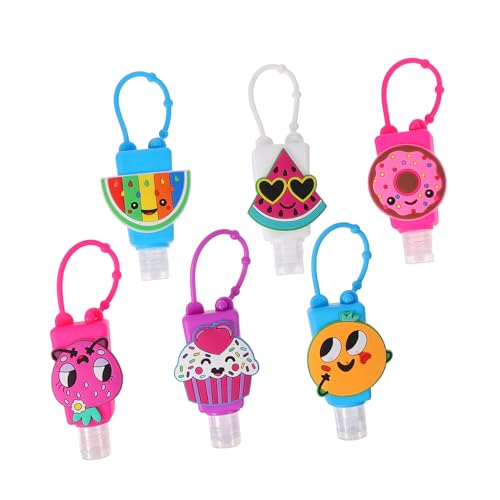 SAFIGLE 6stücke Auslaufsichere Handbehälter Cartoon-reiseflaschen Plastikflasche Für Reise Mit Haken Hängbar Für Shampoo Handcreme Spülung Badeöl Kinderwagen Rucksack Umweltfreundlich Kind von SAFIGLE