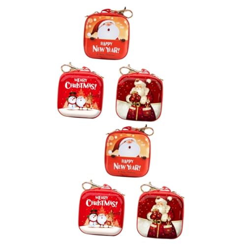 SAFIGLE 6 Teiliges Mini Geldbörsen Geldbörsen Geldbörse Für Weihnachten Mini Weihnachts Geldbörsen Münztüten Hängende Ornamente Urlaubsparty Weihnachtsbaumschmuck von SAFIGLE