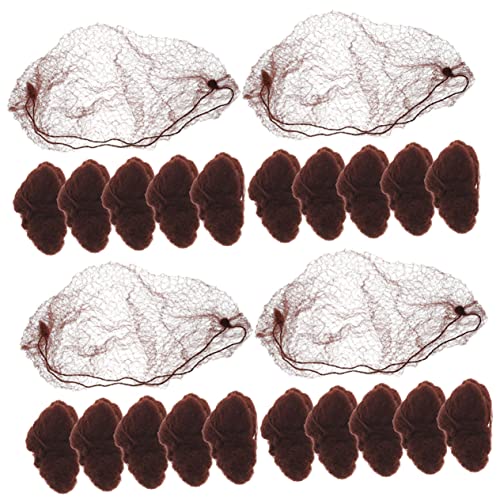 SAFIGLE 60 Stück Haarnetz Mikrofaser mühelos Zubehör Mädchen Netze haarschmuck elastische Brötchenabdeckung Mesh-Haarknotenabdeckung Haarknoten Abdecknetz Haarknotennetz Nylon Kaffee von SAFIGLE
