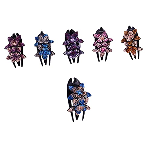 SAFIGLE 6Stücke Blumenclip Haarnadel Entenschnabel Haarklammer für Damen Haarschmuck Haarschmuckzubehör Vielseitig für Bequem und Stabil von SAFIGLE