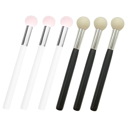 SAFIGLE 6Stücke Concealer Pinsel mit Schwammkopf für Damen Hochwertige Make Up Tools für Flüssige und Cremige Kosmetik für Präzises Auftragen und Verblenden von SAFIGLE