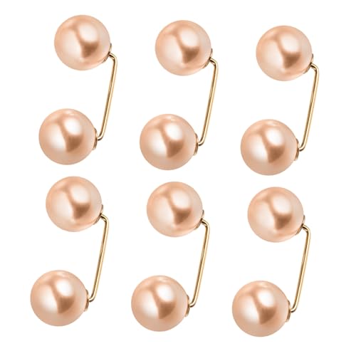 SAFIGLE 6stücke Kunstperle Broschennadel Damenpullover Corsage Gegen Leere Kragen Sicherheitsbrosche Für Kleidung Hüte Handtaschen Diy Hochzeitsdekorationen Schals Revers Kragen von SAFIGLE