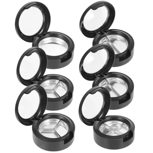 SAFIGLE 6Stücke Leere Kosmetik Boxen für Lidschatten und Lippenstift Runde Transparente Aufbewahrung für Makeup für Reisen und Besondere Anlässe Perfektes für Damen von SAFIGLE