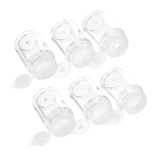 SAFIGLE 6Stücke Lose Pulverflaschen mit Flip Deckel Pulverbehälter für Kosmetik Lidschatten für Reisen Make Up Leicht und Kompakt von SAFIGLE
