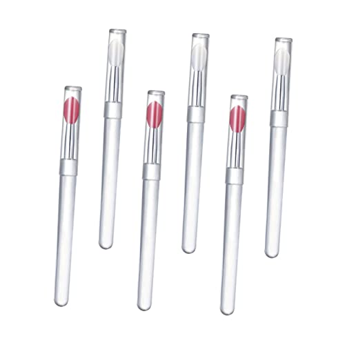 SAFIGLE 6Stücke Silikon Lippenbürsten mit Staubschutzkappen Make Up Tool für Lippenstift und Lip Gloss Tragbar und Einfach zu Verwenden für Unterwegs von SAFIGLE