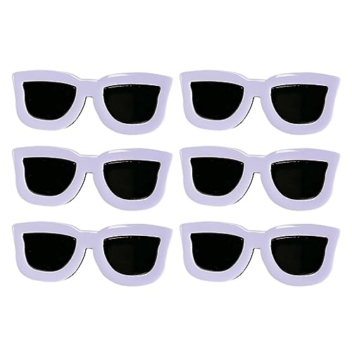SAFIGLE 6 Stücke Sonnenbrillen Haarklammern für Mädchen Kreative Haarspangen Lustige Haarspangen Kopfschmuck für Verschiedene Anlässe Farbenfrohe Haarnadeln von SAFIGLE