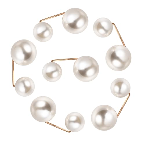 SAFIGLE 6Stücke Teiliges Kunstperlen Brosche für Damen Kragenclips Sicherheitsnadeln für Schal Hut Robuste Langlebige Schmuckclips von SAFIGLE