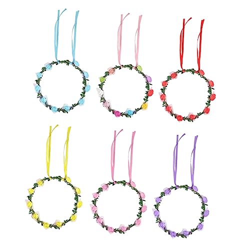 SAFIGLE 6stücke Led-leuchtblumenkranz Stirnbänder Led-leuchtkranz Kopfschmuck Handgefertigt Mit Blinkmodi Für Damen Mädchen Party Feste Hochzeit Geburtstag von SAFIGLE