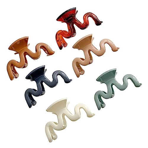 SAFIGLE 6stücke Klammer Für Haare Haarspange Haarklammer Wellenförmig Frauen Haarklammer Kieferklammer Für Dünnes Dickes Haar Langlebig Und Robust von SAFIGLE