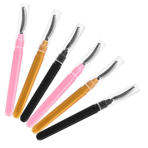 SAFIGLE 6Stücke Wimpernbürsten Mascara Applikatoren für Augenbrauen und Wimpern Tragbar und Leicht für Reisen und Tägliches Make Up Elegantem Design von SAFIGLE