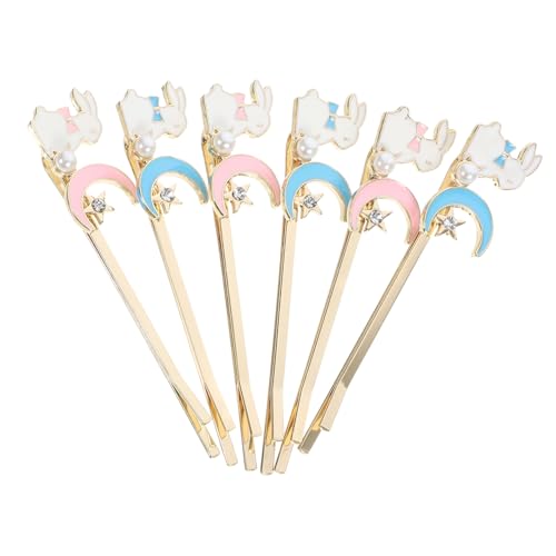 SAFIGLE 6stücke Bunny Haar Clips Bobby Pins Haarnadeln Urlaub Haar Zubehör Für Teen Mädchen Kleine Seitliche Dekorative Häschen-haarspangen Accessoires Hairschmuck von SAFIGLE
