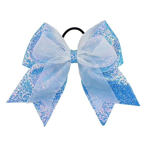 SAFIGLE 6stücke Bunte Haarringe Mit Pailletten Und Schleife Haarseil Cheerleading-haarschmuck Für Junge Mädchen Und Mädchen Zufällige Farbe von SAFIGLE