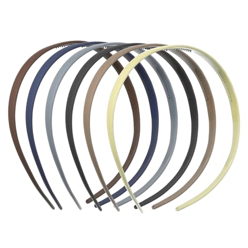 SAFIGLE 6stücke Dünne Stirnbänder Für Damen Rutschfeste Kunststoff-stirnbänder Mit Kamm-design Elastische Brillen-stirnbänder Für Verschiedene Anlässe Und Kopfgrößen von SAFIGLE