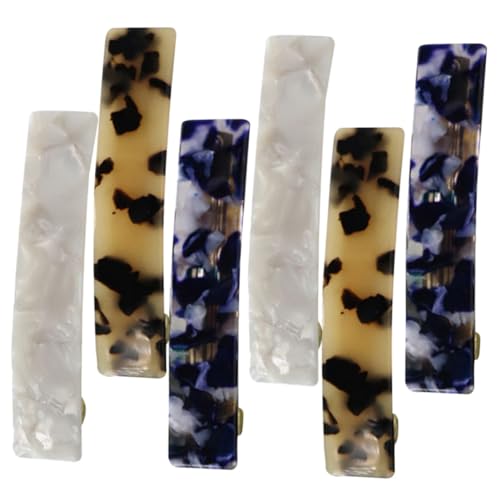 SAFIGLE 6stücke Metall Und Acetat Haarspangen Für Damen Dickes Haar Federhaarspangen Haar Styling Accessoires Für Frauen Für Daily Use von SAFIGLE