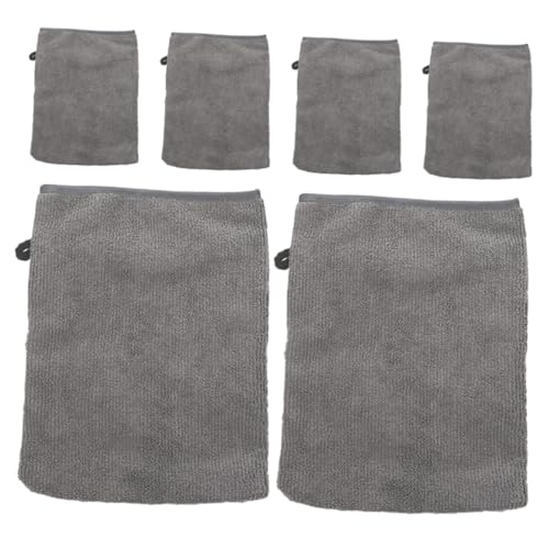 SAFIGLE 6stücke Microfaser Gesichtsreinigungshandschuhe Waschbare Makeup-entferner-gymnastikhandschuhe Für Hautreinigung Hypoallergen Wiederverwendbar Und Hautfreundlich von SAFIGLE