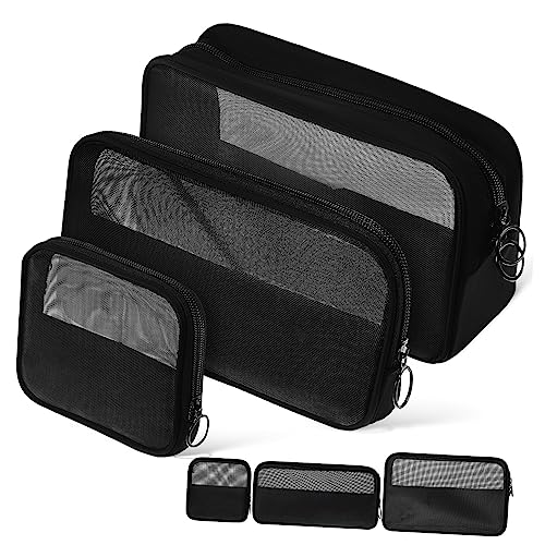 SAFIGLE 6stücke Netztaschen Mit Reißverschluss Reise-Make-up Kleine Netz-kosmetiktaschen Make-up-Organizer Für Reisen Für Hautpflegeprodukte Und Kosmetika von SAFIGLE