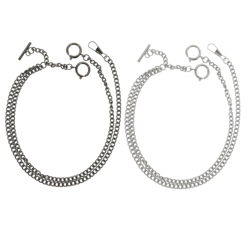 SAFIGLE 6stücke Taschenuhr Kette Aus Metall Vintage Stil Gürtel Kette Für Jeans Langlebige Kleidungskette Accessoire Für Männer Und Frauen Retro Design von SAFIGLE