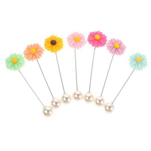 SAFIGLE 7 Stück Blumen-Anstecknadeln für Männer blumenmuster Schalclip Mode Schmuck Schalhalter Mode Brosche Reversblumen für Herrenanzüge Blume große Brosche Anstecknadeln Plastik von SAFIGLE