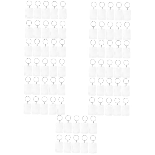 SAFIGLE 70 STK Fotorahmen-schlüsselanhänger Rucksäcke Schlüsselanhänger Mit Bildhalter Schlüsselanhänger Für Bastelarbeiten Foto-schlüsselanhänger Acrylrahmen Leer Quadrat Fräulein Film von SAFIGLE