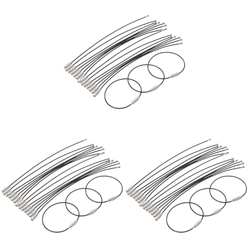 SAFIGLE 75 STK Reisender edelstahlringe schlüsselanhänger Set Schlüsselbundringe Tags Drahthalter Etiketten Schlüsselanhänger-Drahtringe strapazierfähiger Schlüsselanhänger Metall Black von SAFIGLE