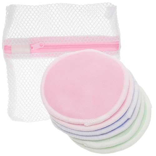 SAFIGLE 7stücke Bambusfaser-pads Make-up-entferner-pad Wiederverwendbare Gesichtspads Für Make-up-entfernung Und Hautpflege Set Mit Aufbewahrungstasche Blau Grün von SAFIGLE