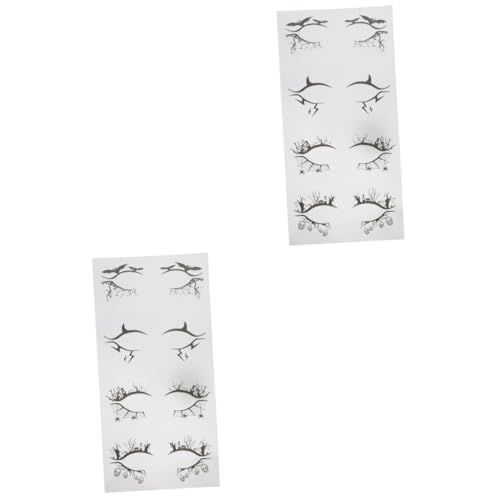 SAFIGLE 8 Paare Halloween Augenliner Aufkleber Temporäre Face Decals mit Fledermaus und Spinnen Leichte Make Up Sticker für Karneval Kostümparty und Cosplay von SAFIGLE