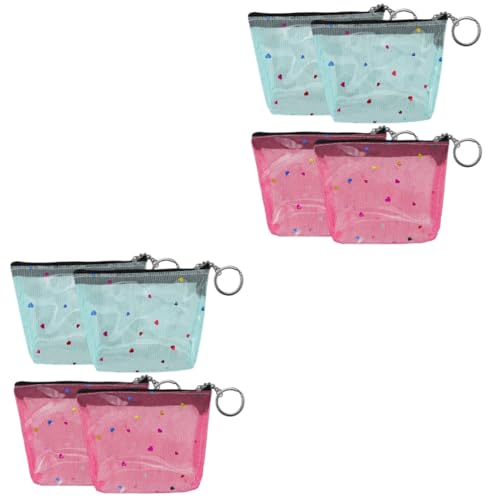 SAFIGLE 8stücke Damen Geldbörsen Durchsichtige Münztaschen Mit Reißverschluss Praktische Kleine Geldbeutel Für Münzen Karten Und Schlüssel Für Und Farben Zufällig von SAFIGLE